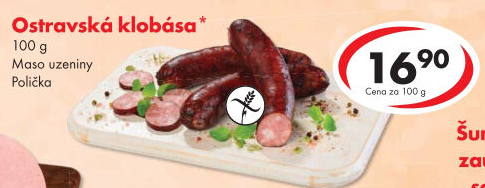 Ostravská klobása Maso uzeniny Polička