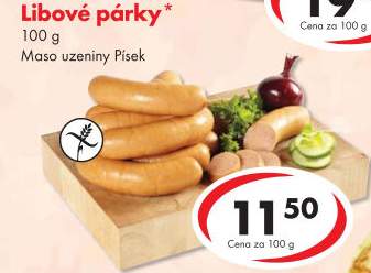 Párky libové Maso uzeniny Písek