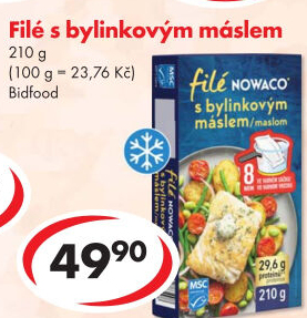 Rybí filé s máslem mražené Nowaco