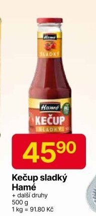 Kečup sladký Hamé