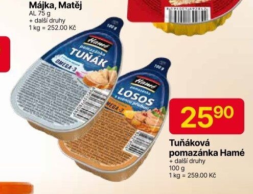 Tuňáková pomazánka Hamé
