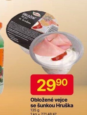 Obložené vejce se šunkou Hruška