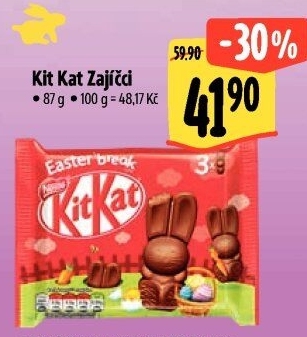 Čokoládoví zajíčci Kit Kat