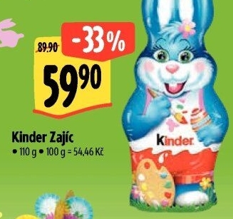 Čokoládový zajíc Kinder