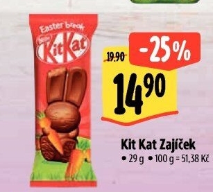 Čokoládový zajíc Kit Kat