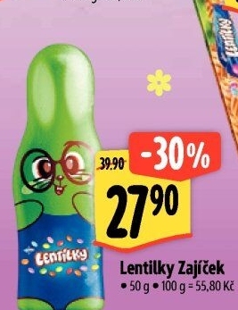 Čokoládový zajíc s lentilkami Orion