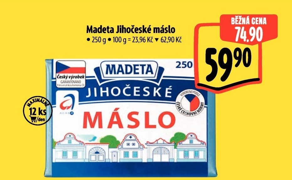 Máslo Jihočeské Madeta