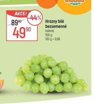 Hrozny bílé bezsemenné