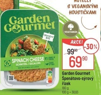 Špenátovo sýrový řízek Garden Gourmet