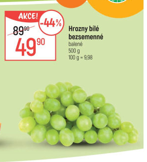 Hrozny bílé bezsemenné