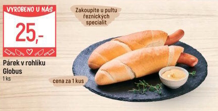 Párek v rohlíku Globus