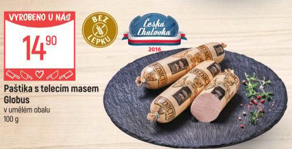 Paštika s telecím masem Játrovka Globus