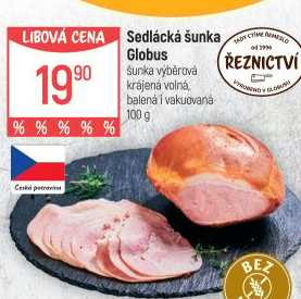 Šunka sedlácká výběrová Globus
