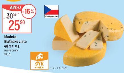Sýr Blaťácké zlato Madeta