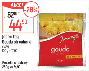Sýr Gouda strouhaná Jeden Tag