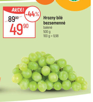 Hrozny bílé bezsemenné