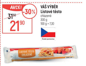 Listové těsto Váš Výběr