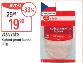 Šunka kuřecí prsní Váš Výběr