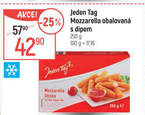 Tyčinky mozzarelové mražené Jeden Tag