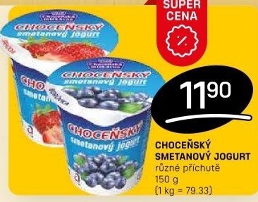 Jogurt smetanový ochucený Choceňský
