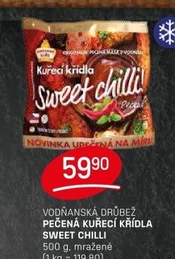 Kuřecí křídla pečená mražená Sweet chilli Vodňanské kuře