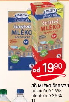 Mléko čerstvé Jihočeské Madeta