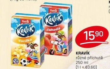 Nápoj mléko ochucené Kravík Tatra