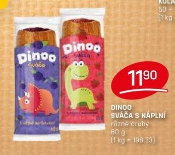 Pečivo Sváča s náplní Dinoo