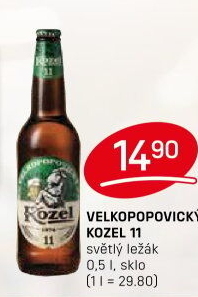 Pivo světlý ležák 11° Medium Velkopopovický Kozel