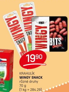 Snack sušený Wingy Krahulík