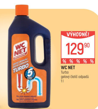 Čistič odpadů tekutý Turbo WC Net