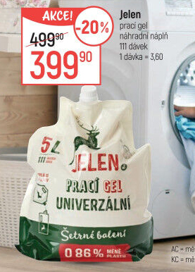Prací gel Jelen - náhradní náplň