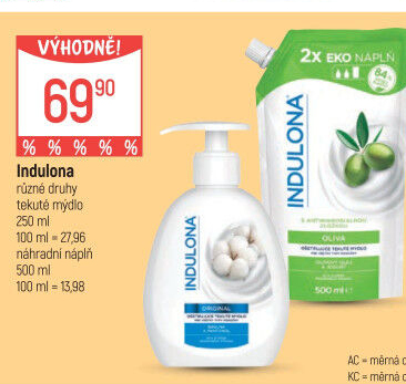Tekuté mýdlo Indulona