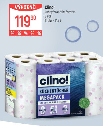 Utěrky kuchyňské 3vrstvé Clino!