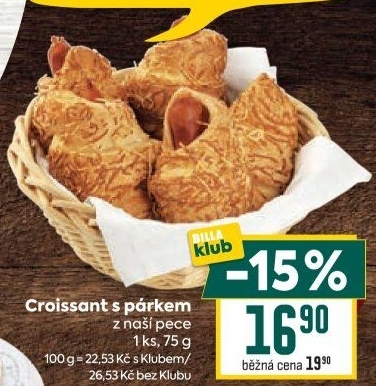 Croissant s párkem