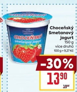 Jogurt smetanový ochucený Choceňský