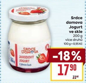 Jogurt ve skle Srdce Domova