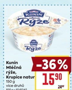 Mléčná rýže Mlékárna Kunín