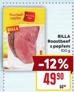 Roastbeef s pepřem Billa