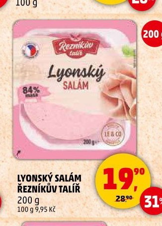 Lyonský salám Řezníkův talíř 200 g