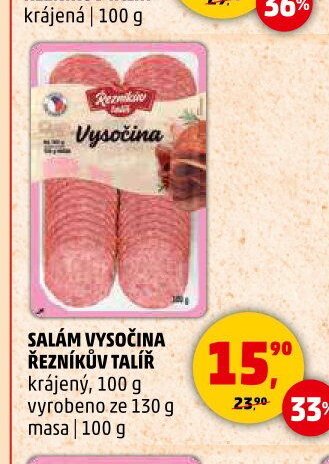 Salám Vysočina Řezníkův talíř krájený 100 g