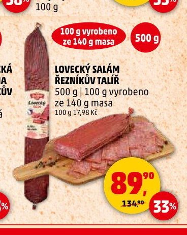Lovecký salám Řezníkův talíř 500 g