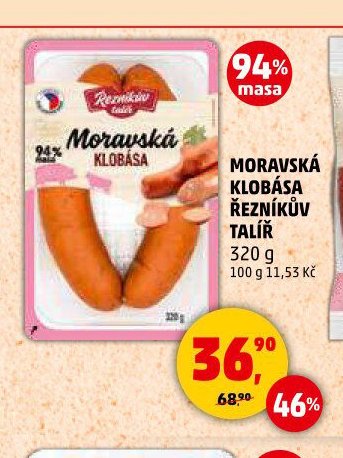 Moravská klobása Řezníkův talíř