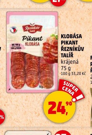 Klobása pikant Řezníkův talíř
