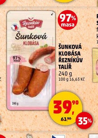 Šunková klobása Řezníkův talíř