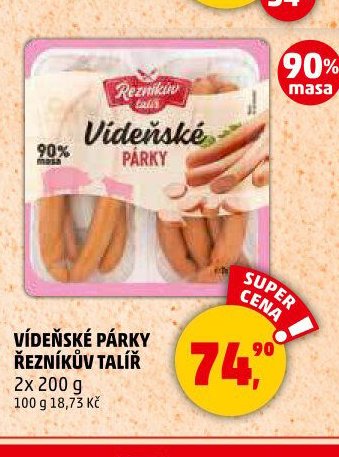 Vídeňské párky Řezníkův talíř
