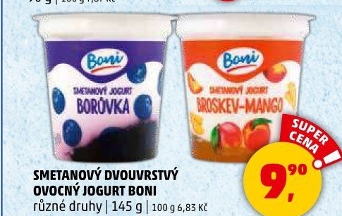 Jogurt smetanový ovocný Boni