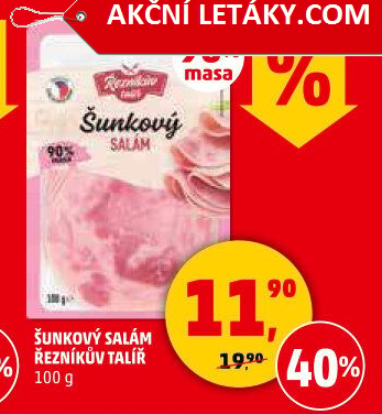 Salám šunkový Řezníkův talíř