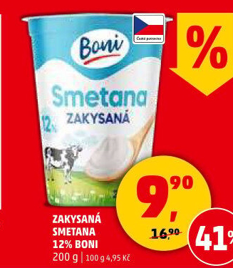 Smetana zakysaná Boni 12%