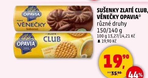 Sušenky Zlaté Club Opavia